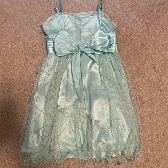 Le Château sparkly turquoise mini dress size 9/10 - Picture 3 of 5
